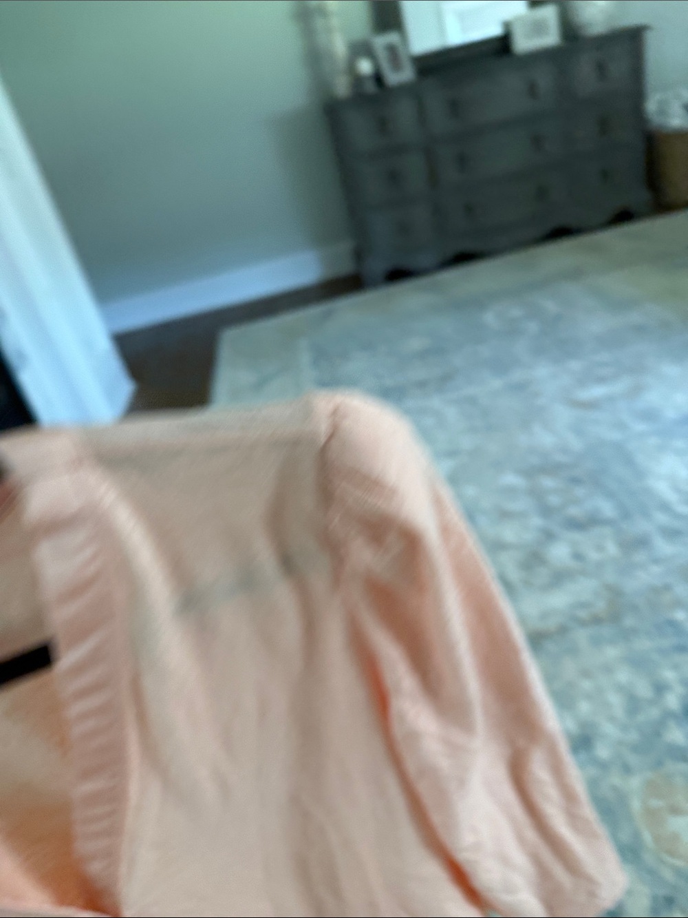 White House Black Market Light Pink V-Neck Buttoned Long Sleeve Top - Picture 10 of 10